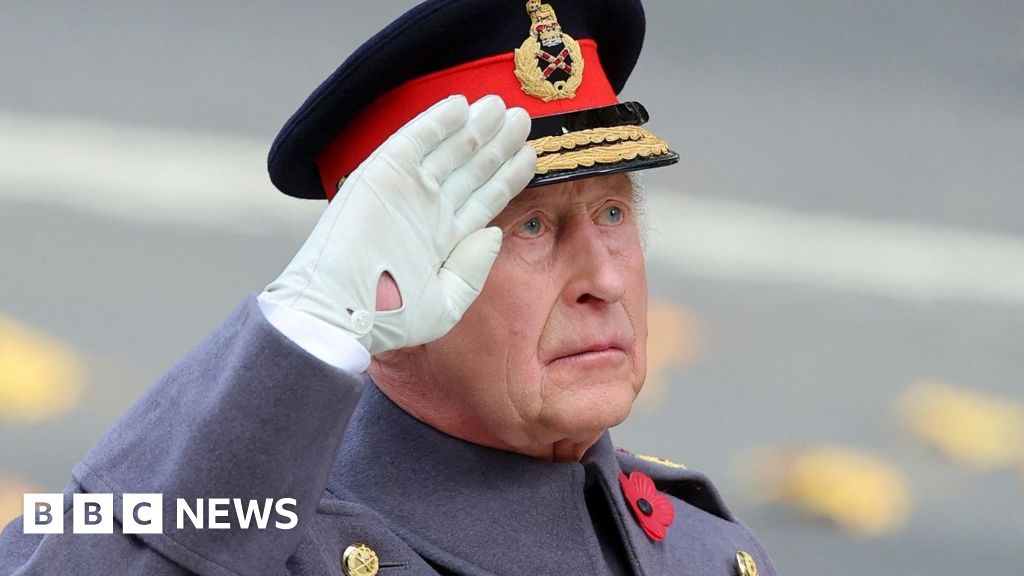 A moment of stillness for Royal Family and veterans