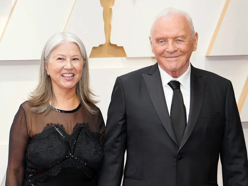 Jeff Kravitz/FilmMagic Stella Arroyave and Anthony Hopkins