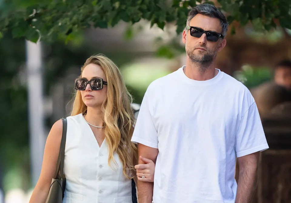 Gotham/GC Jennifer Lawrence with husband Cooke Maroney