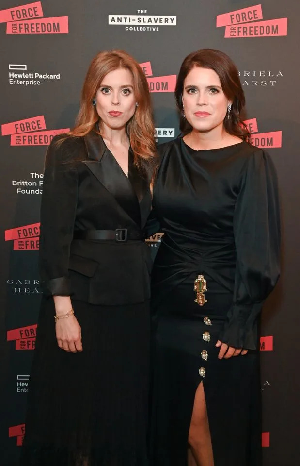 Princess Beatrice and Princess Eugenie on November 29, 2023.Credit: Getty