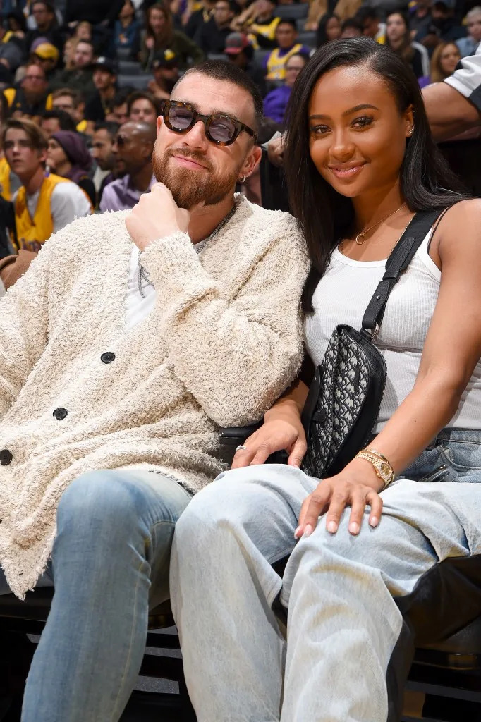 Swifties are convinced Travis Kelce’s ex Kayla Nicole shaded the NFL star and his fiancée Taylor Swift with her 2025 Halloween costume. NBAE via Getty Images
