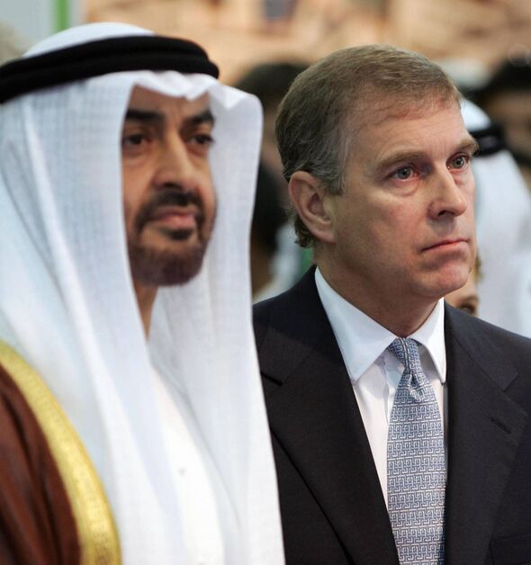 Britain's Prince Andrew (R) and Crown Prince of Abu Dhabi, Sheikh Mohammad bin Zayed al-Nahayan, who is also deputy supreme commander of the United Ar Britain's Prince Andrew (R) and Crown Prince of Abu Dhabi, Sheikh Mohammad bin Zayed al-Nahayan, who is also deputy supreme commander of the United Ar