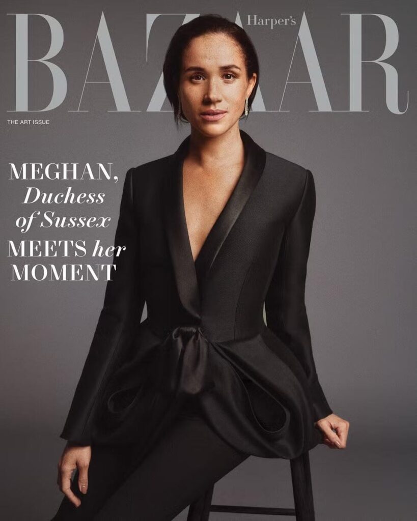 Meghan, the Duchess of Sussex, covers The Art Issue for Harper's BAZAAR. Photographed by Malick Bodian & styled by Carlos Nazario.