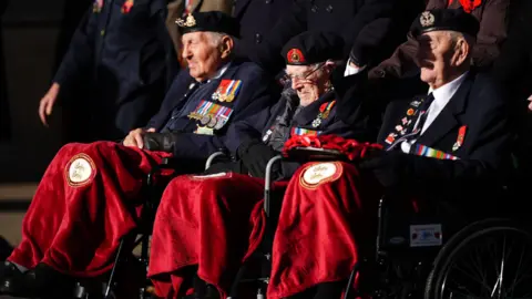 PA Media Veterans of the Second World War at the Remembrance service