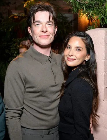 Stefanie Keenan/WireImage John Mulaney and Olivia Munn at pre-Oscars dinner on March 2025.
