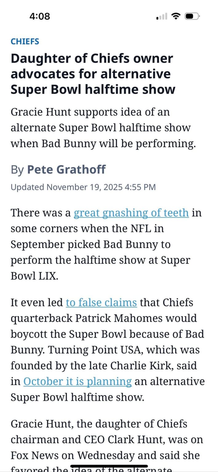 Nobody asked, sports nepo baby. And your team won’t be there anyway.