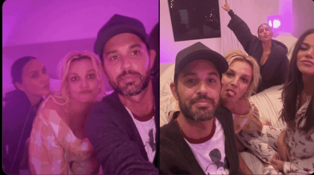 Britney hanging out with Kim & Khole Kardashian