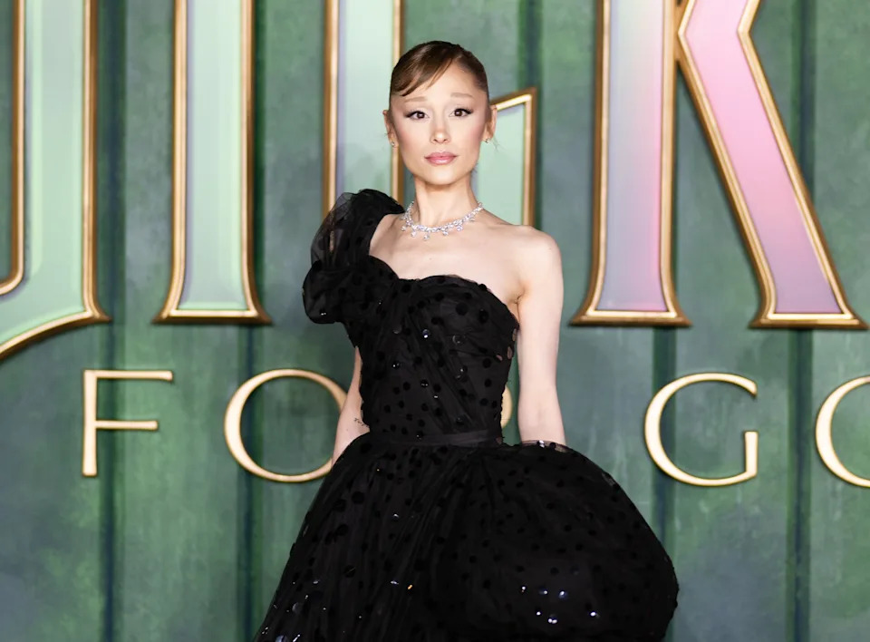 Ariana Grande attends the "Wicked: For Good" European premiere in London on Nov. 10. 
