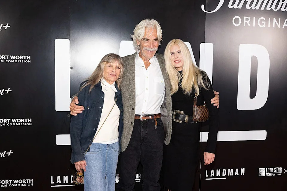 sam elliott walks landman season 2 screening red carpet with wife and daughter country living