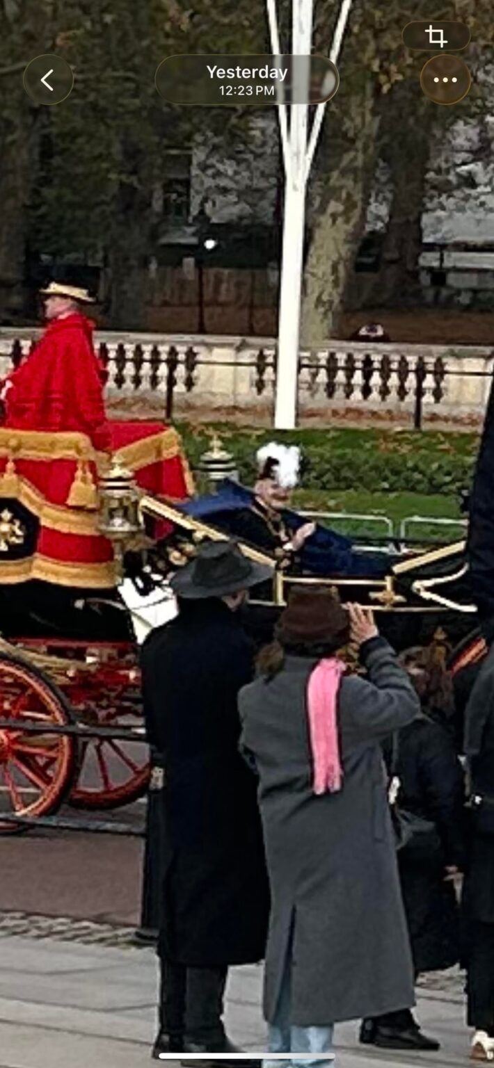 Who did I see go into Buckingham palace yesterday?