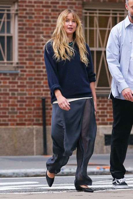 *EXCLUSIVE* Date Night! Jennifer Lawrence and husband enjoy dinner and a bike ride in NYC