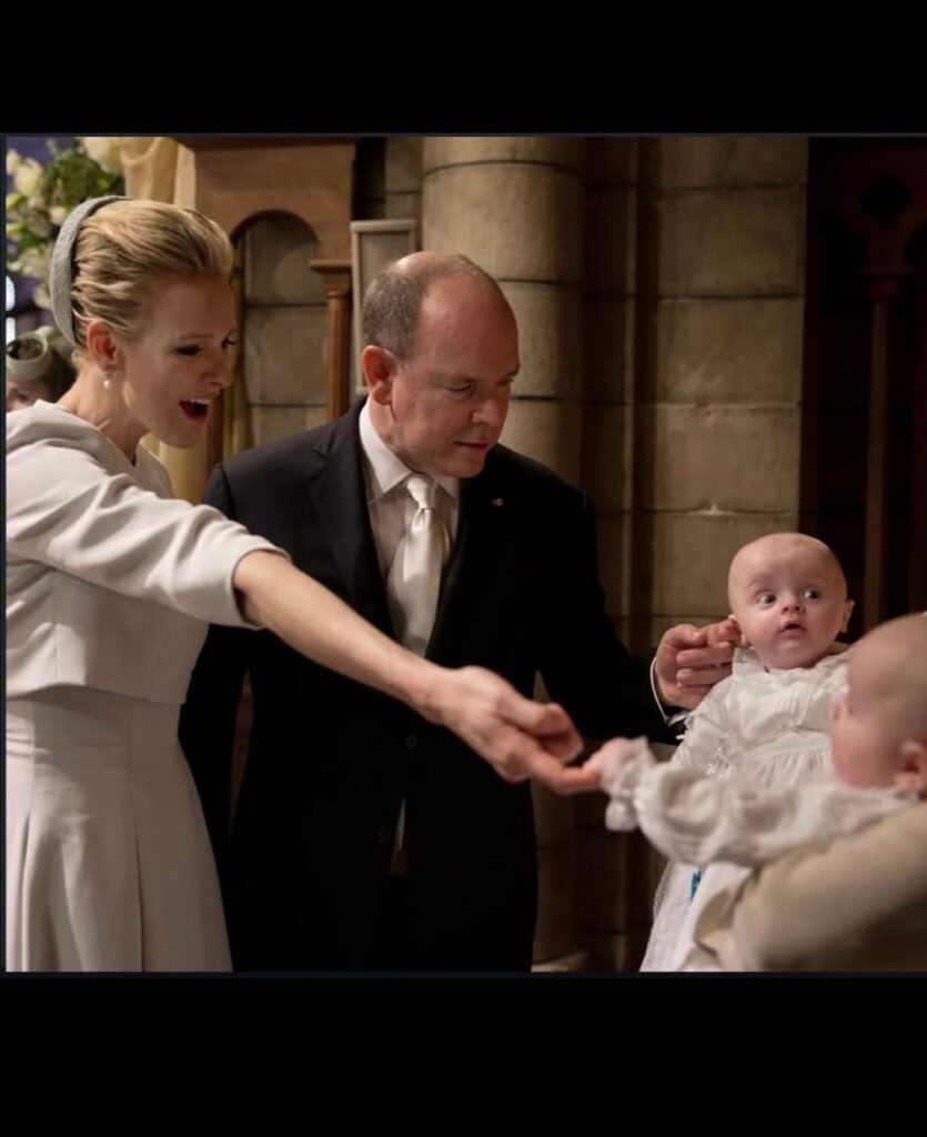 The princely twins of Monaco on the day of their baptism 10 years ago