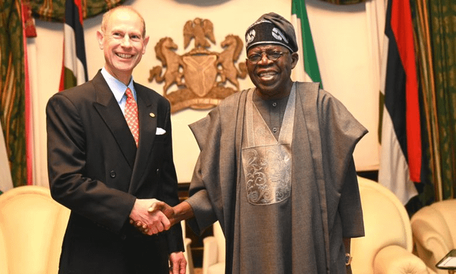 Edward, Duke of Edinburgh is in Nigeria, met with President Bola Tinubu