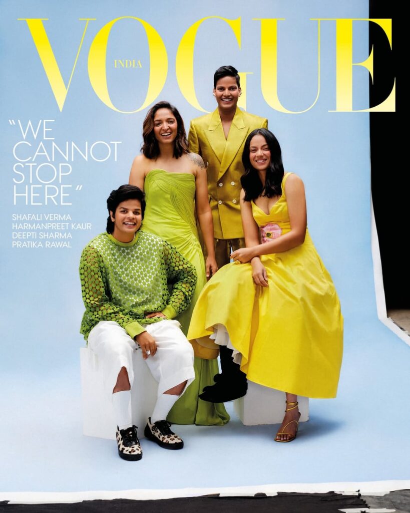 2025 Women Cricket World Cup Champions for Vouge India