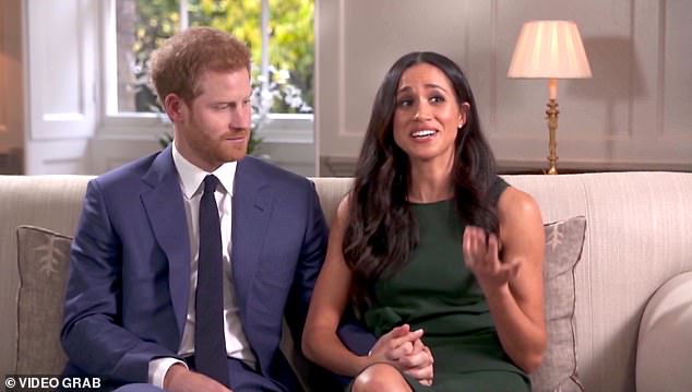 At a later stage, when Harry is queried about how the pair managed their conflicting schedules, with Meghan committed to the filming of Suits and Harry to that of his royal duties, Meghan once again 'takes over to suggest control'