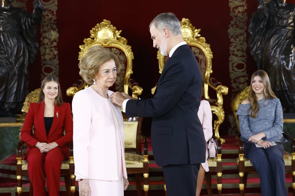 Ceremony of an award presentation.