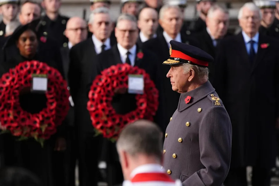 King Charles in Whitehall (Jonathan Brady/PA Wire)
