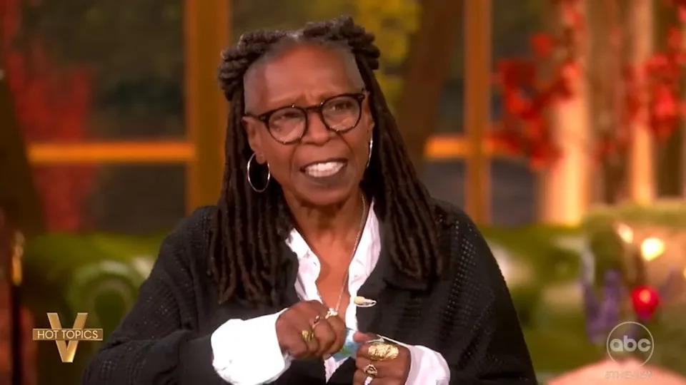“I’m sorry. The hardest thing about this job now is no one understands nuance,” Goldberg said while ripping the note to pieces. ABC/The View