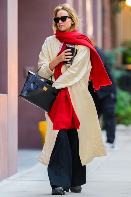 *EXCLUSIVE* Jennifer Lawrence displays her colorful style in the Big Apple