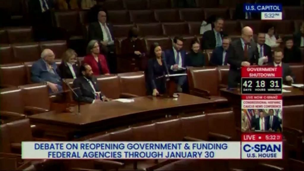 Rep. AOC: “It is unconscionable that what we are debating right now is legislation that will give 8 senators over $1 million a piece and we are robbing people of their food assistance and of their healthcare to pay for it…”