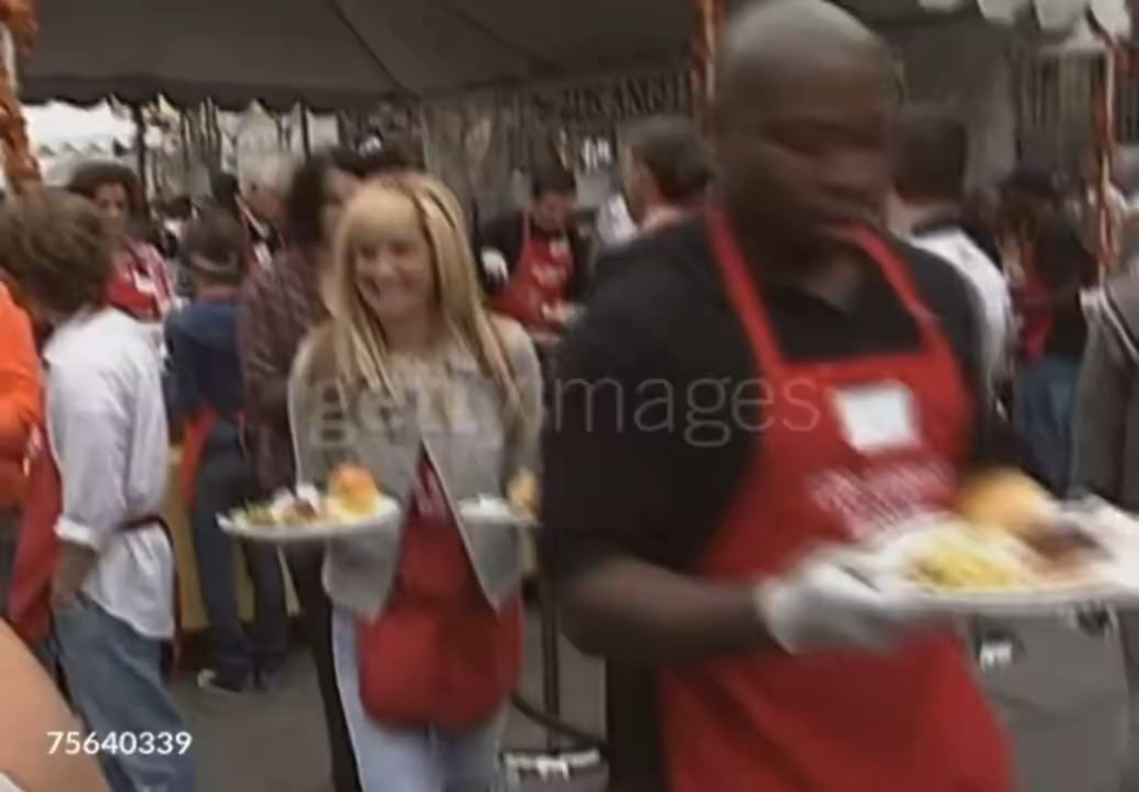20 years ago, Ashley Tisdale volunteered to serve food at the LA Thanksgiving mission