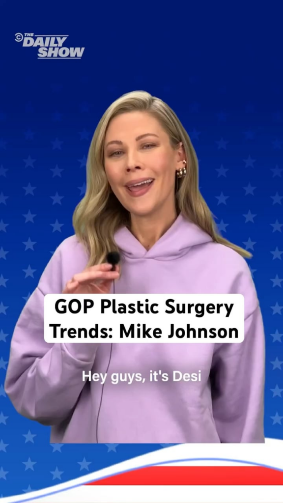 Mike Johnson is looking glowed up from the throat up