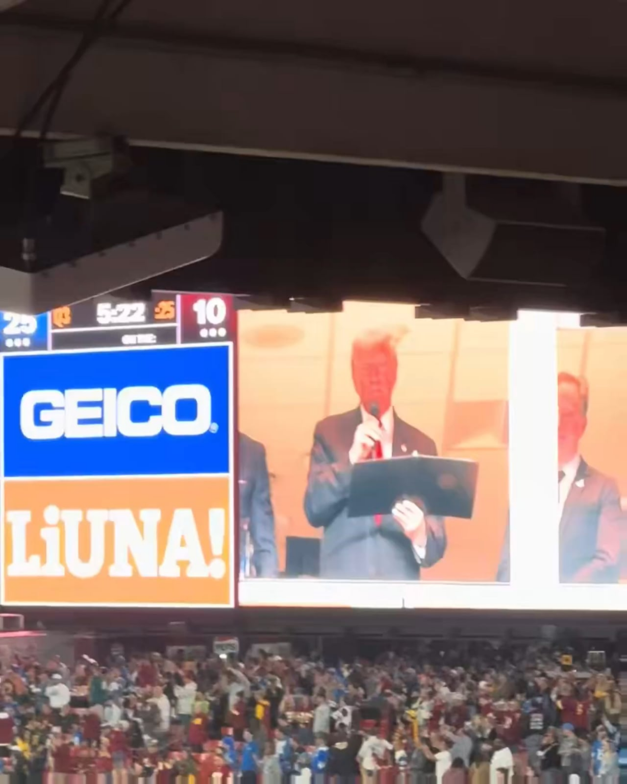 President Donald Trump was booed by the crowd at the Washington Commanders game against the Detroit Lions at Northwest Stadium.