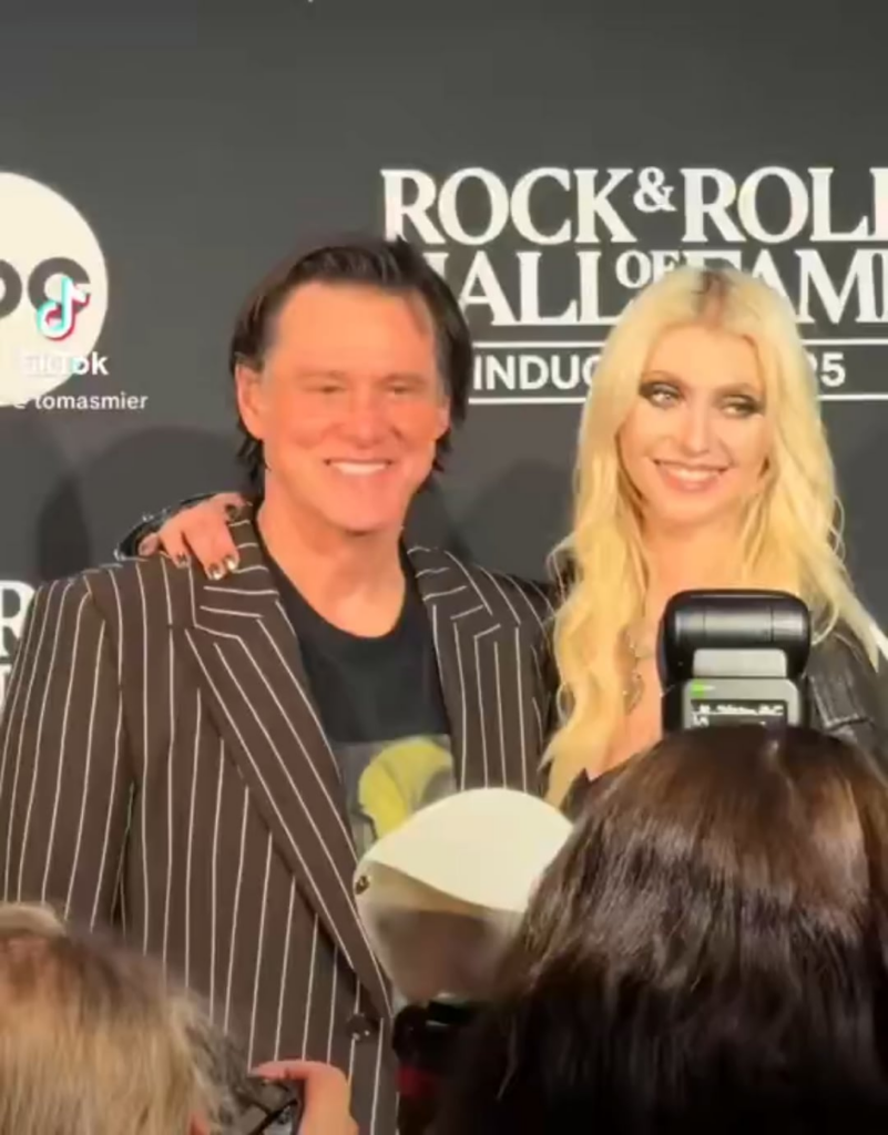 Jim Carrey and Taylor Momsen reunite for the first time since filming the Grinch 25 years ago at Rock and Roll Hall of Fame induction ceremony 2025