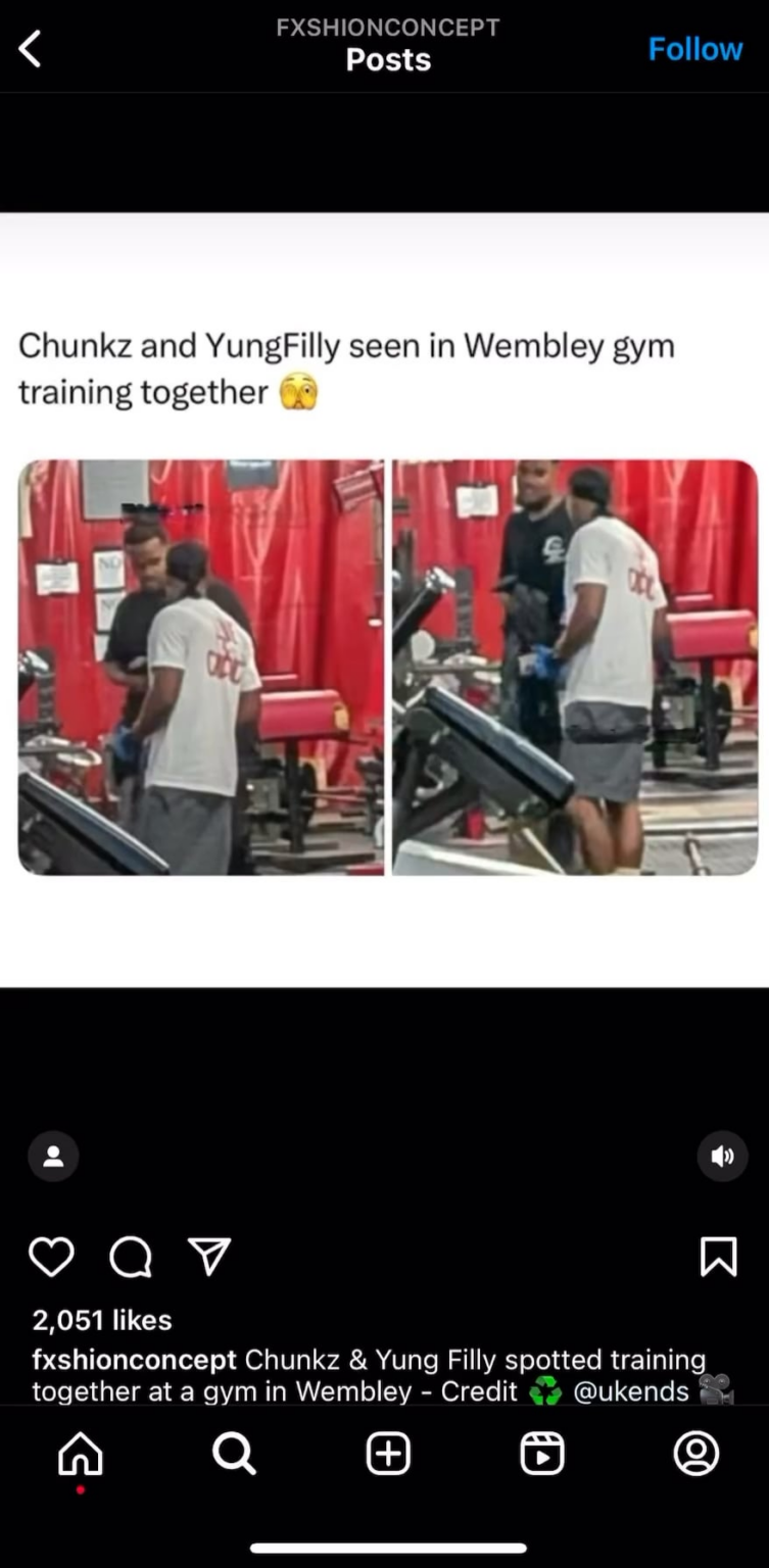 British Youtubers Chunkz & Yung Filly were spotted at the gym together. Yung Filly was charged w/ rape + assault last year in Australia & recently had his bail conditions amended so he was allowed to fly back home to the UK. He will have to return to Australia by Jan. 7th & the trial is set for July