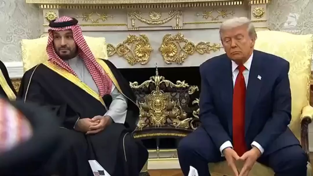 Reporter: “Your Royal Highness, U.S. intelligence concluded that you orchestrated the brutal murder of a journalist…” Trump: “He’s done a phenomenal job. You’re mentioning someone who was extremely controversial. A lot of people didn’t like that gentleman that you’re talking about…things happen.” Reporter: "Your Royal Highness, U.S. intelligence concluded that you orchestrated the brutal murder of a journalist..." Trump: "He's done a phenomenal job. You're mentioning someone who was extremely controversial. A lot of people didn't like that gentleman that you're talking about…things happen."