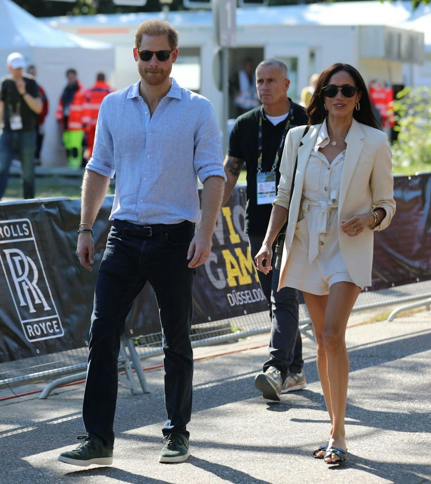 Prince Harry, Duke of Sussex and his wife Meghan Markle attend the Invictus Games at the Merkur Spiel-Arena