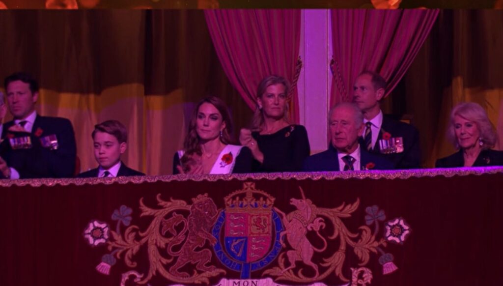 Prince George, Kate Middleton, Sophie Edinburgh, Prince Edward, King Charles, Queen Camilla at Festival of Remembrance 