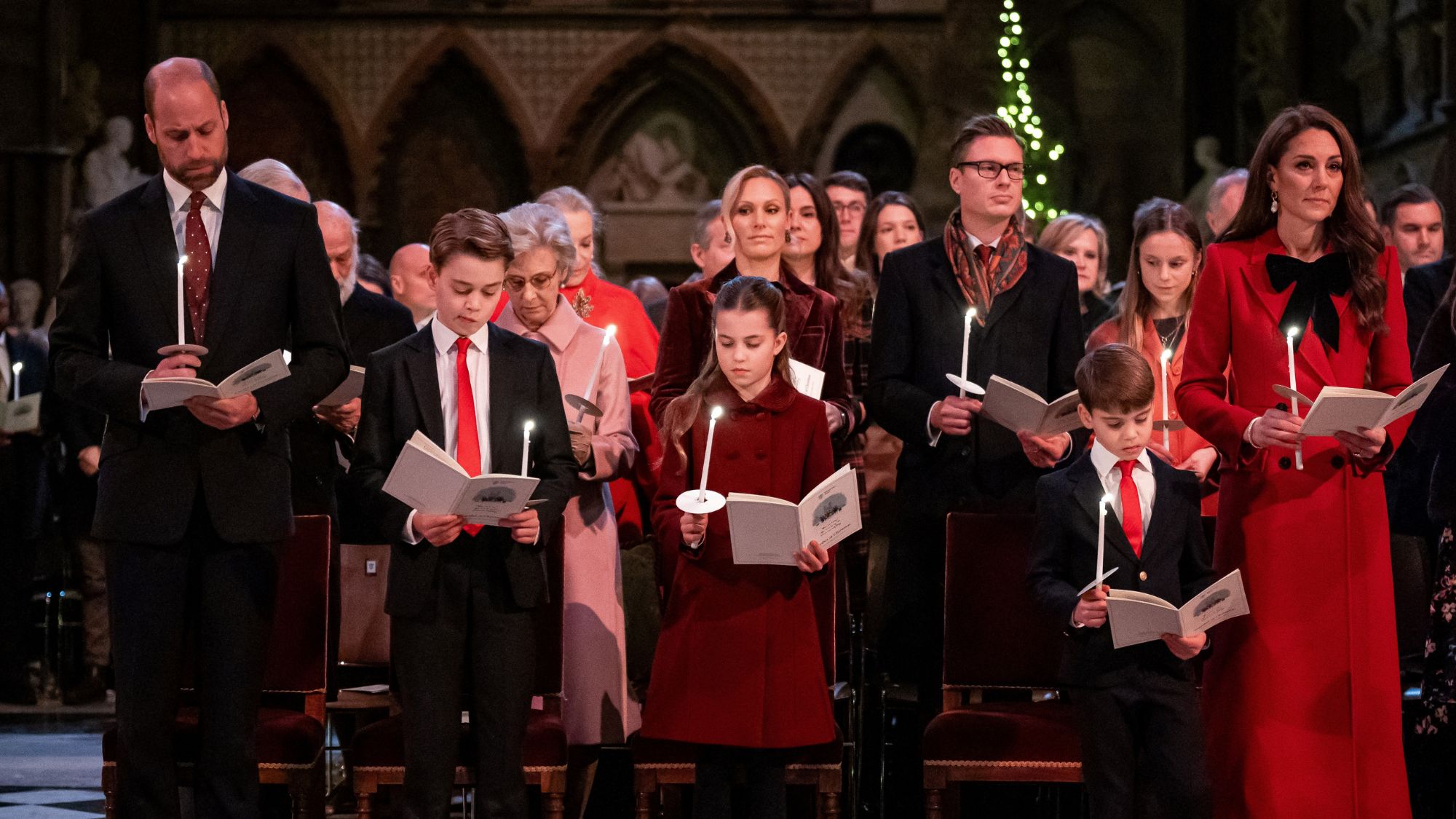 The Wales family attends the 'Together at Christmas' carol service in 2024