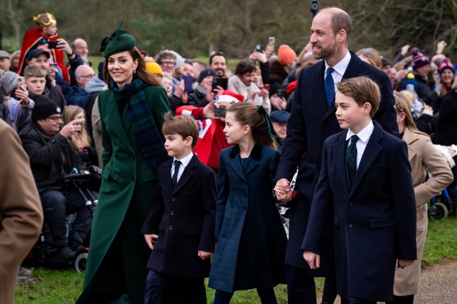 File photo dated 09/01/25 of File photo dated 25/12/24 of (left to right) the Princess of Wales, Prince Louis, Princess Charlotte, the Prince of Wales, and Prince George attending the Christmas Day morning church service at St Mary Magdalene Church in Sandringham, Norfolk. The Prince and Princess of Wales are to miss the Easter Sunday service to spend time with their children in Norfolk. William and Kate have decided not to join the King and Queen and other members of the royal family at St George's Chapel, Windsor Castle, this weekend, the Mirror reported. Issue date: Thursday April 17, 2025. PA Photo. See PA story ROYAL Easter. Photo credit should read: Aaron Chown/PA Wire