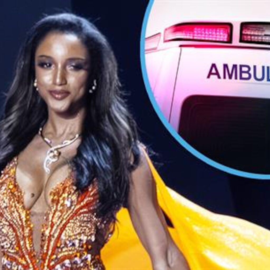 Miss Jamaica Gabrielle Henry Exits Miss Universe Pageant on Stretcher After Falling Off Stage – E! News Miss Jamaica Gabrielle Henry Exits Miss Universe Pageant on Stretcher After Falling Off Stage - E! News