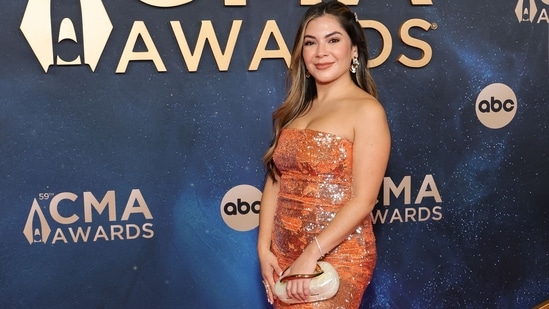 Andrea Vasquez attends the 59th Annual CMA Awards at Music City Center on November 19, 2025 in Nashville, Tennessee.(Getty Images via AFP)