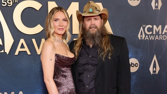 Morgane Stapleton and Chris Stapleton attend the 59th Annual CMA Awards at Music City Center on November 19, 2025 in Nashville, Tennessee(Getty Images via AFP)