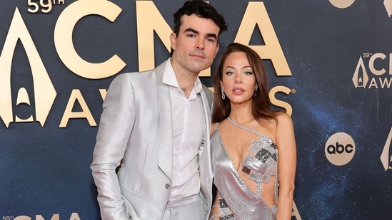 Jake Etheridge and MacKenzie Porter of Thelma & James attend the 59th Annual CMA Awards at Music City Center on November 19, 2025 in Nashville, Tennessee. (Getty Images via AFP)