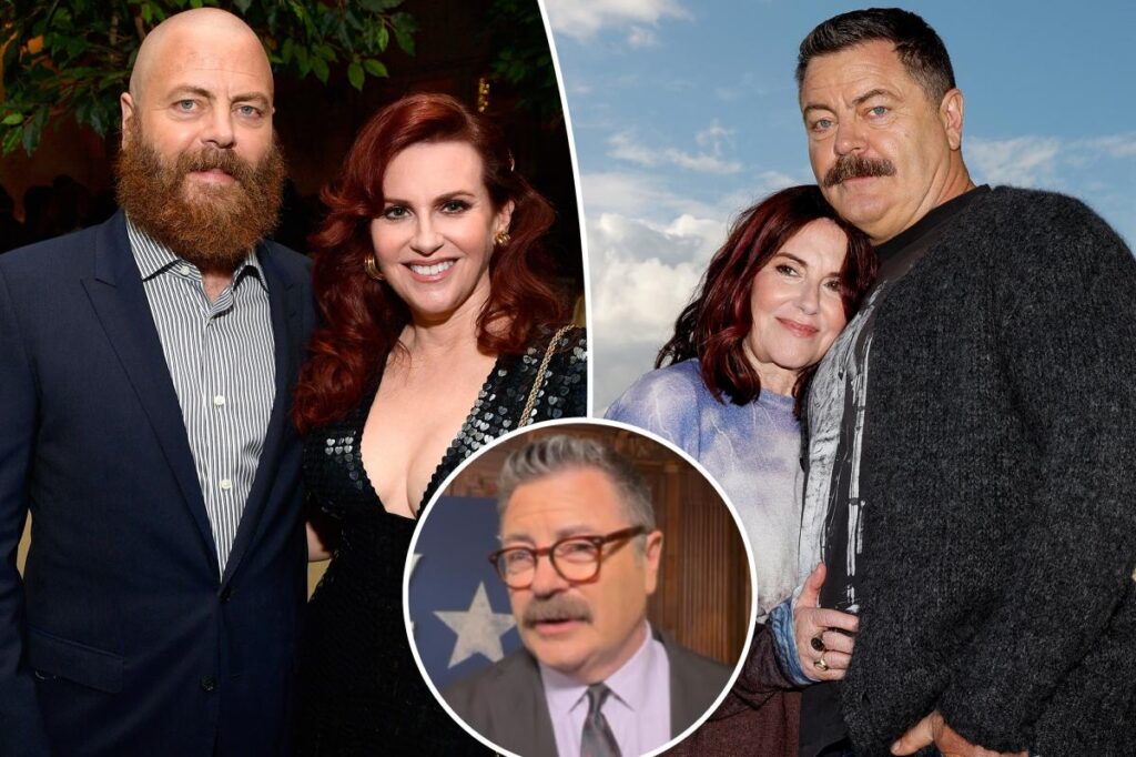 Nick Offerman isn’t sure how he landed ‘gorgeous’ wife Megan Mullally Nick Offerman isn't sure how he landed ‘gorgeous’ wife Megan Mullally