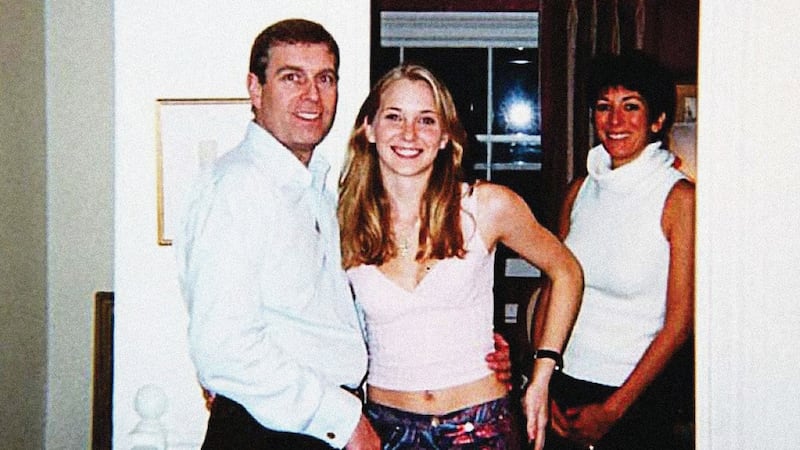 Prince Andrew with Virginia Roberts Giuffre and Ghislaine Maxwell.