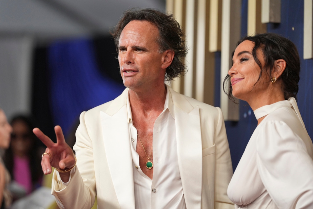 Walton Goggins, left, and Nadia Conners