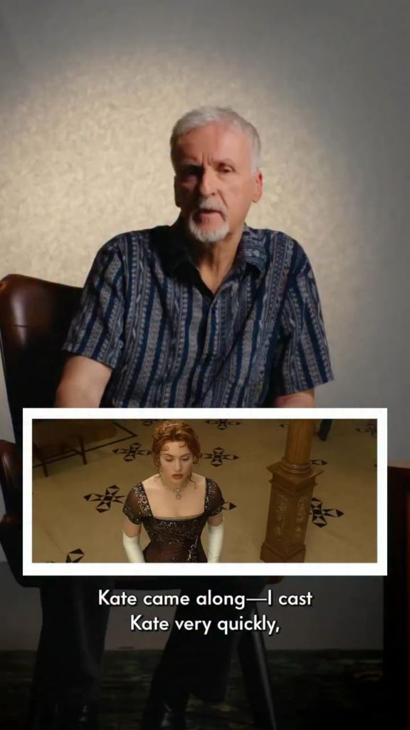 James Cameron tells the story of how Leonardo DiCaprio and Kate Winslet were cast in ‘Titanic’ (Kate lobbied for the part and it took 5 weeks to convince Leonardo to take it)