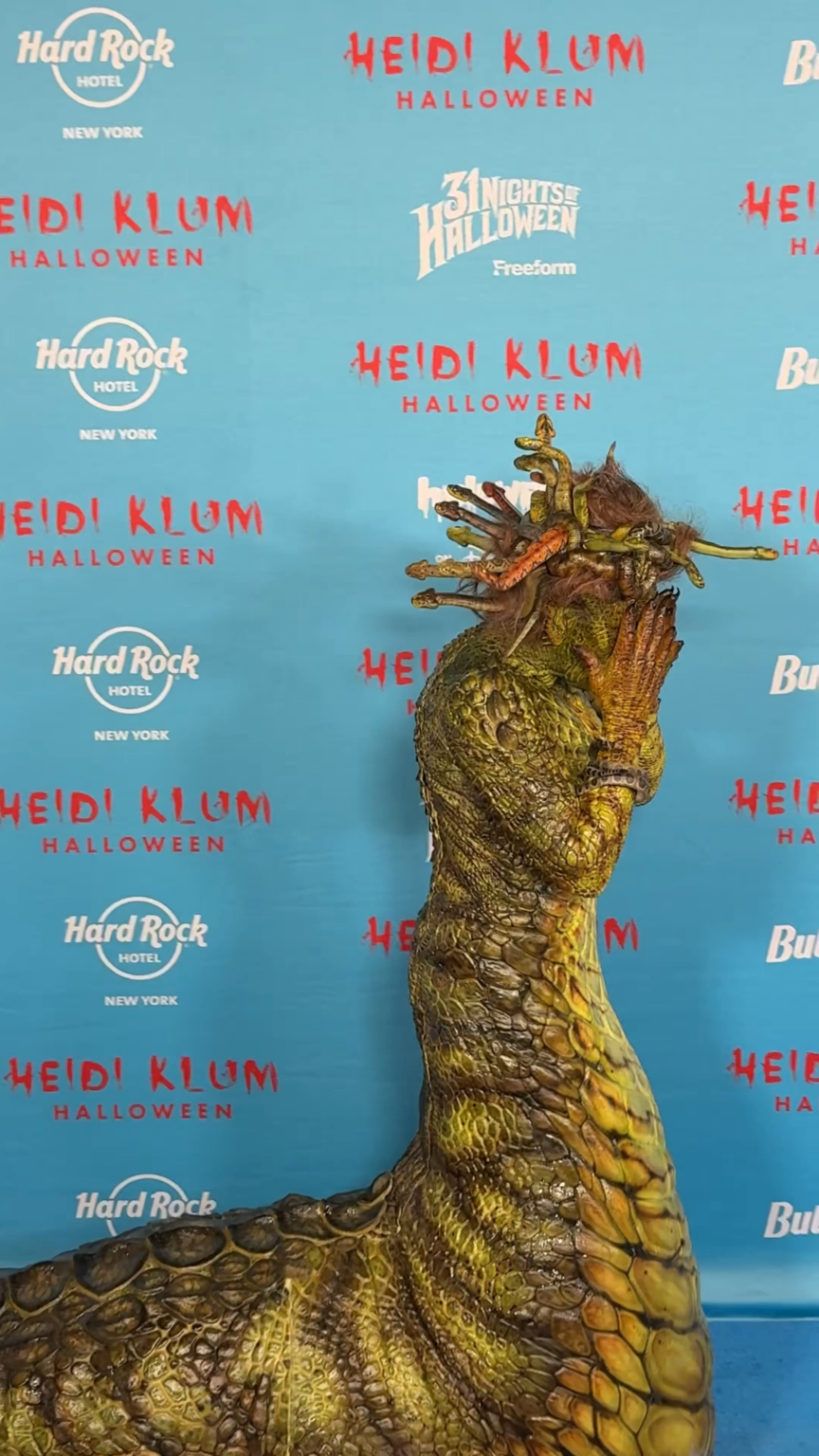 Heidi Klum shows up to her Halloween celebration as Medusa