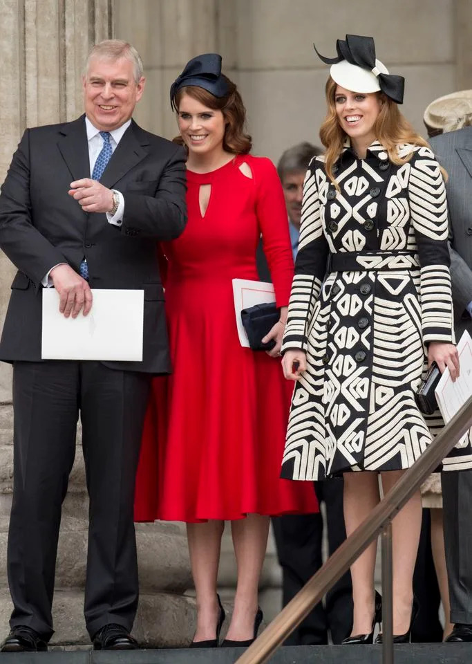 Getty Andrew Mountbatten Windsor, Princess Eugenie, and Princess Beatrice in 2016