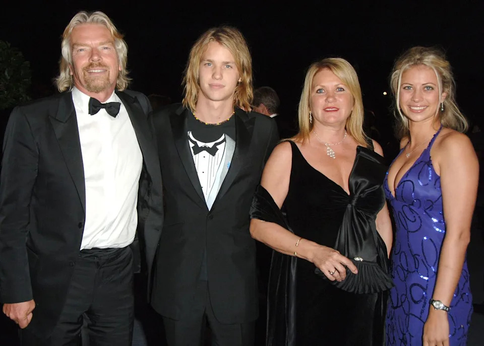 Jon Furniss/WireImage Richard Branson, Sam Branson, Joan Branson and Holly Branson.
