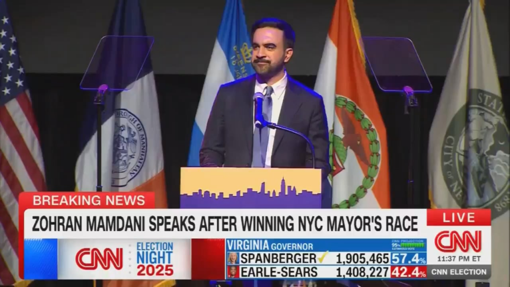 Zohran Mamdani: "New York will remain a city of immigrants, a city built by immigrants, powered by immigrants, and as of tonight, led by an immigrant!”