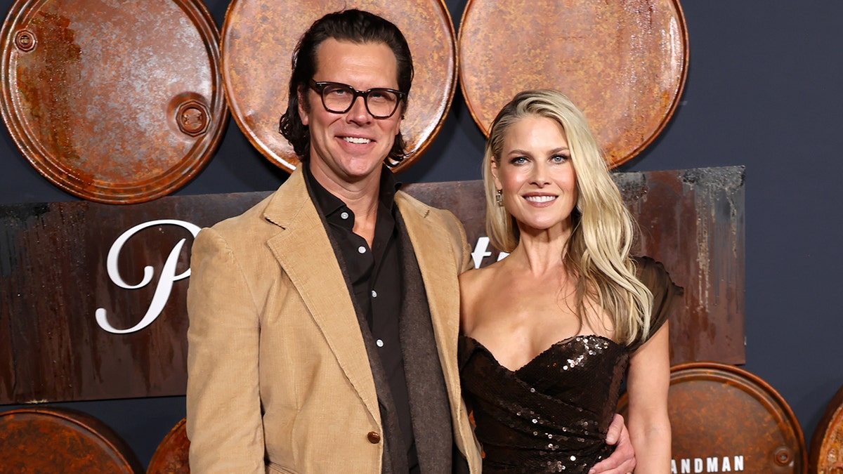 Hayes McArthur and Ali Larter at the Los Angeles premiere of "Landman" in November 2024