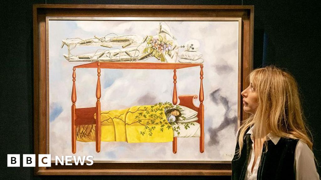 Frida Kahlo self-portrait sells for $55m, setting auction record for a female artist