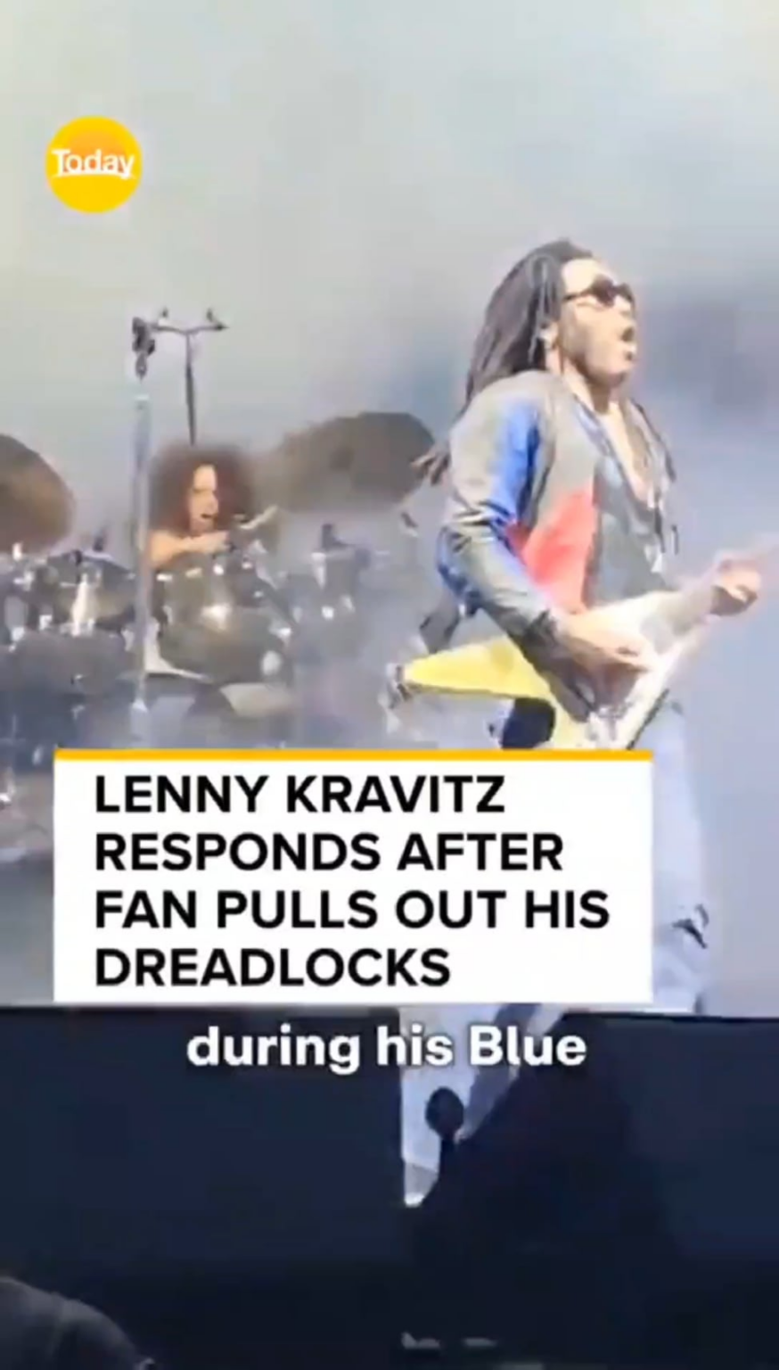 Woman pulls out four of Lenny Kravitz’s dreadlocks at his show in Brisbane