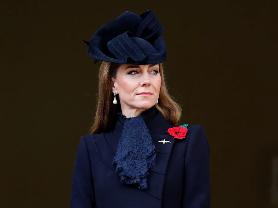 Getty Images Kate Middleton at the National Service of Remembrance at the Cenotaph in 2025.